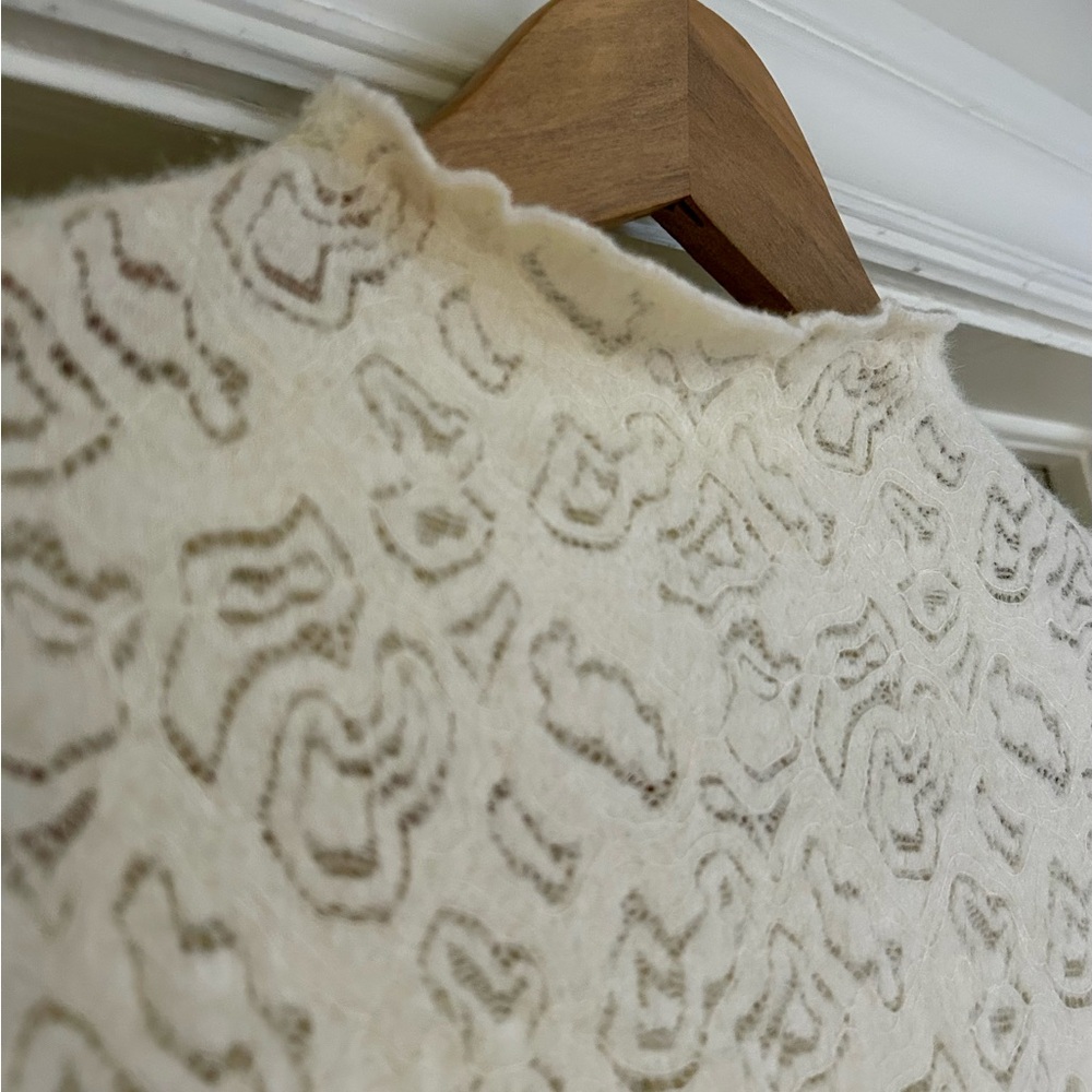 Cider Cream Ruffle Mock Neck - Picture 2 of 5
